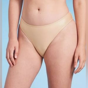 Women's High Leg Extra Cheeky Bikini Bottom - Wild Fable™ Gold Shimmer